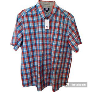Men's Cutter & Buck Short Sleeve Dress Shirt, Size:  XL, NWT